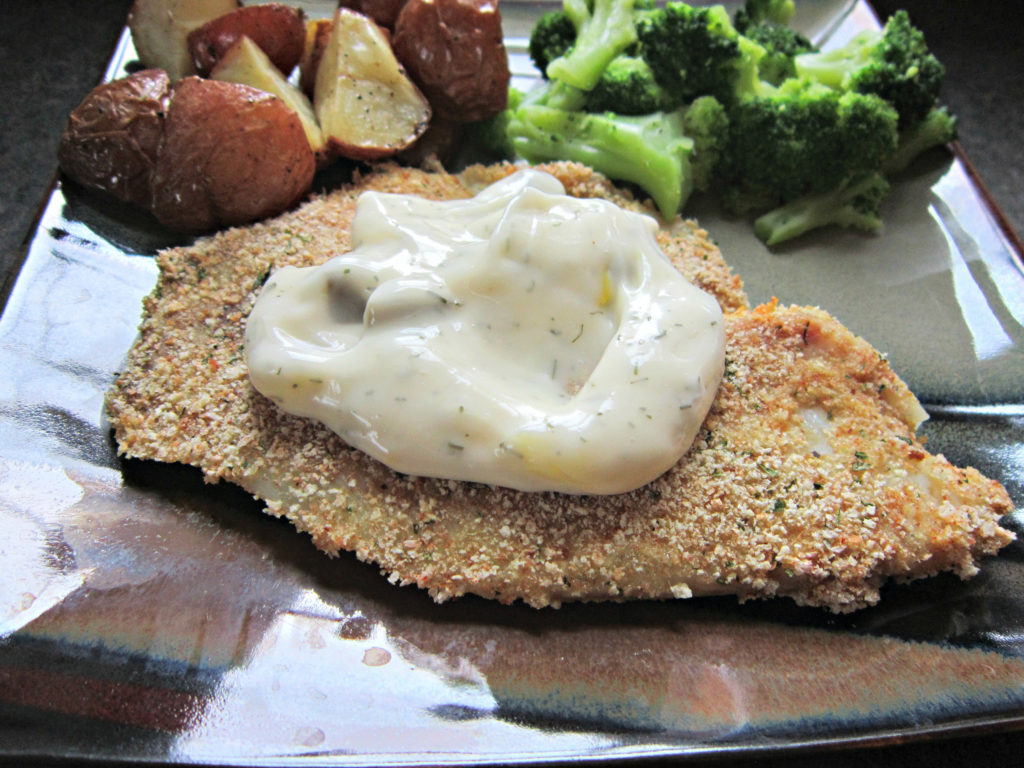 Baked Tilapia with Dill & Pickle Sauce Sweet Beginnings Blog