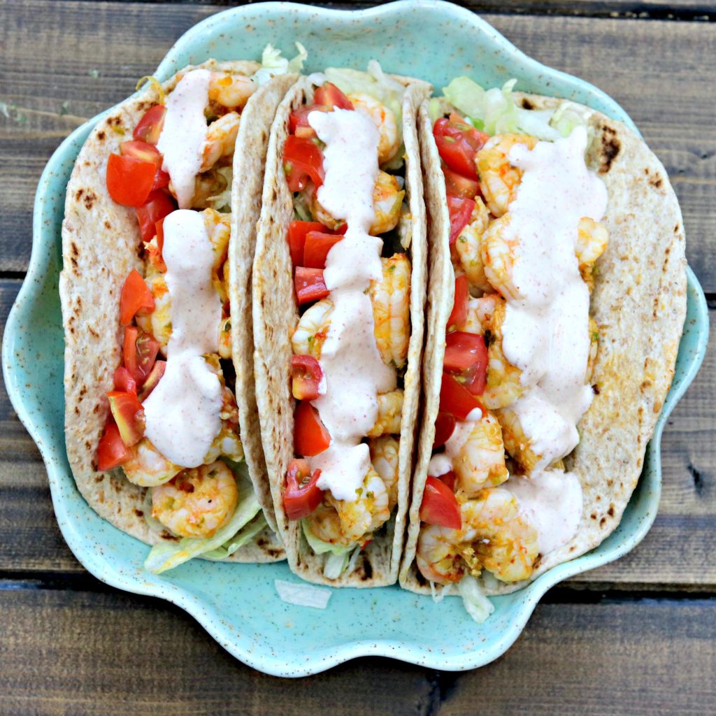 Taco Tuesday Spicy Shrimp Tacos with Southwest Cream Sauce Sweet