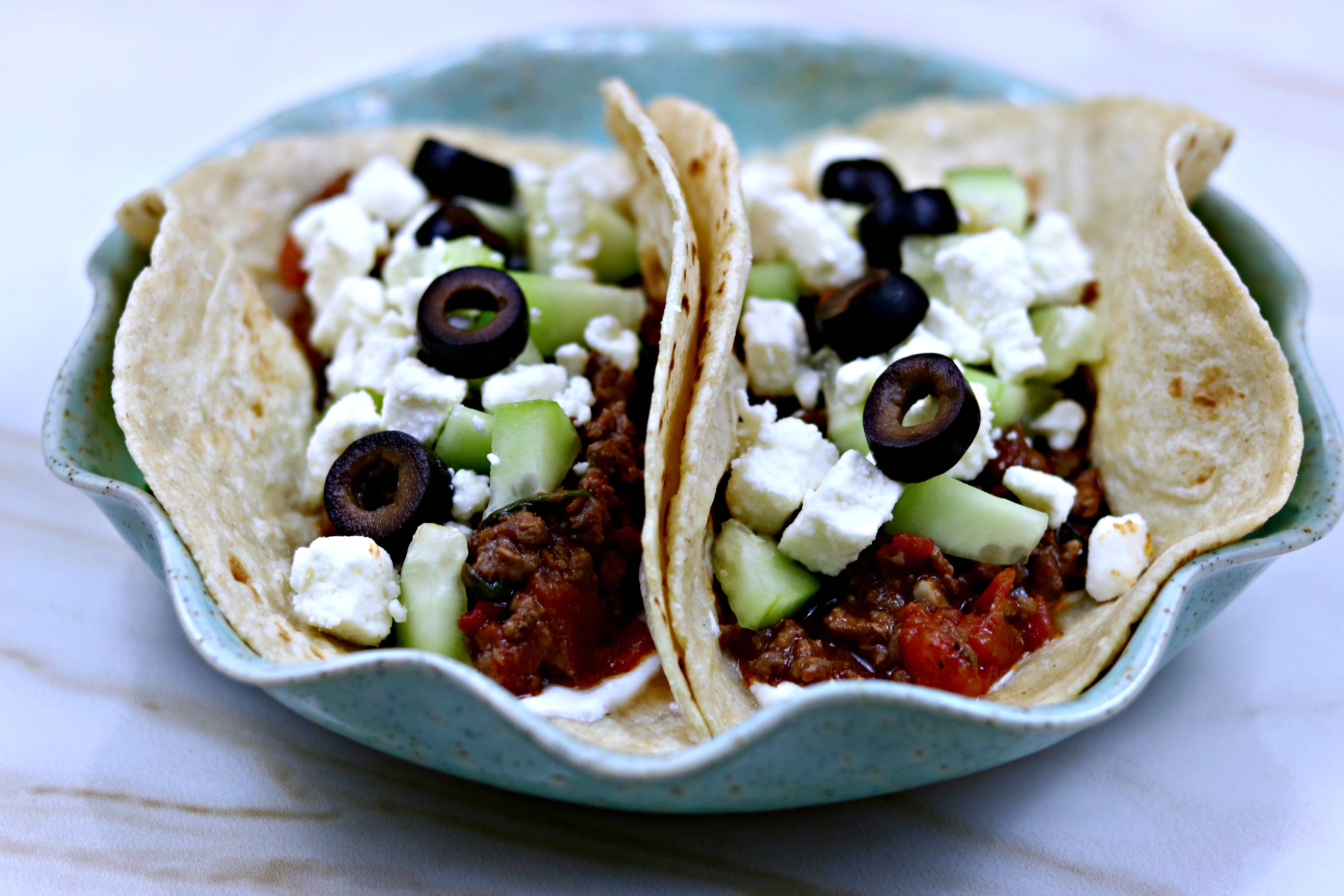 Taco Tuesday Greek Beef Tacos Sweet Beginnings Blog