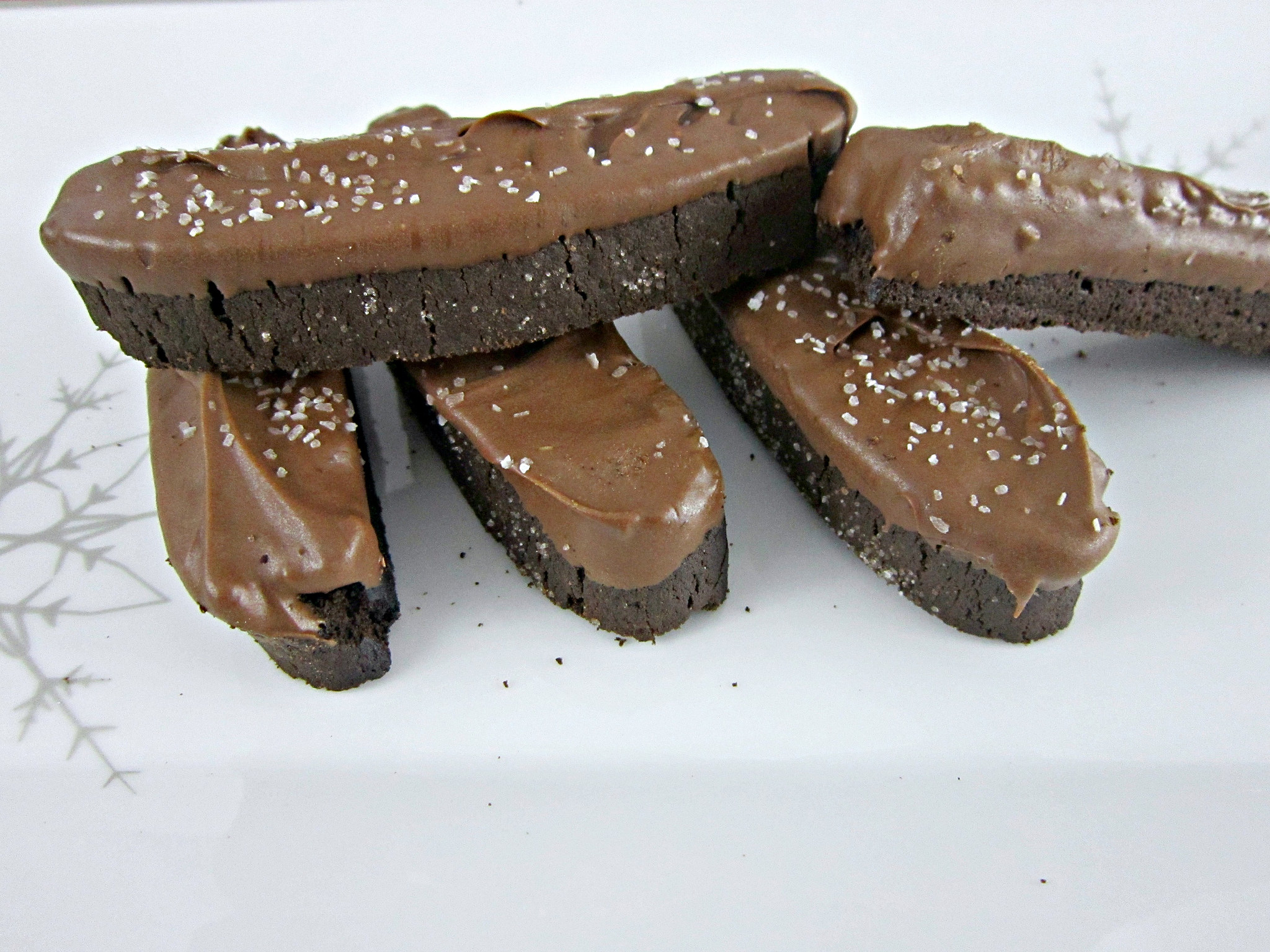 What's Baking Double Chocolate Biscotti with Sea Salt Sweet