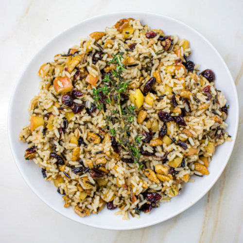 Cranberry Apple Pecan Wild Rice Pilaf Sweet Beginnings Blog