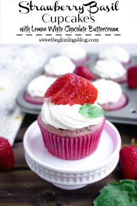 Strawberry Basil Cupcakes - Sweet Beginnings Blog