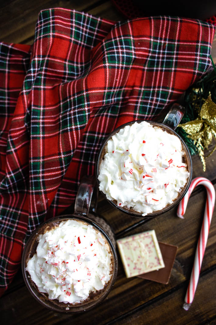 Peppermint Hot Chocolate - Sweet Beginnings Blog