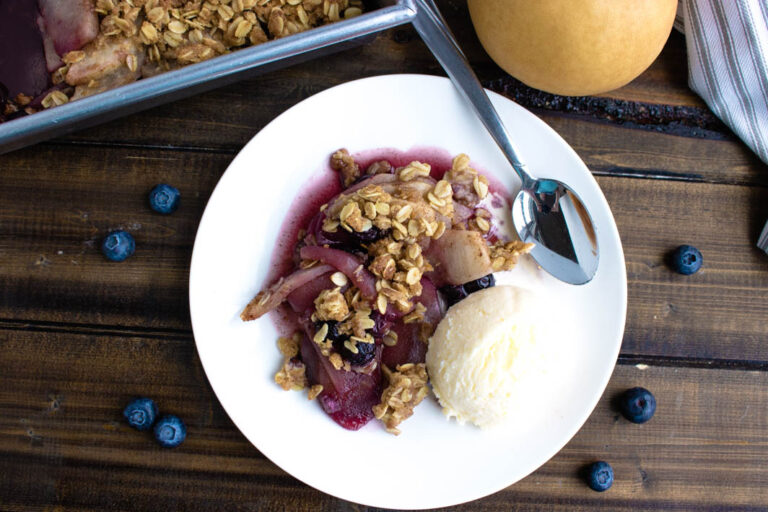 Pear Blueberry Crisp Sweet Beginnings Blog