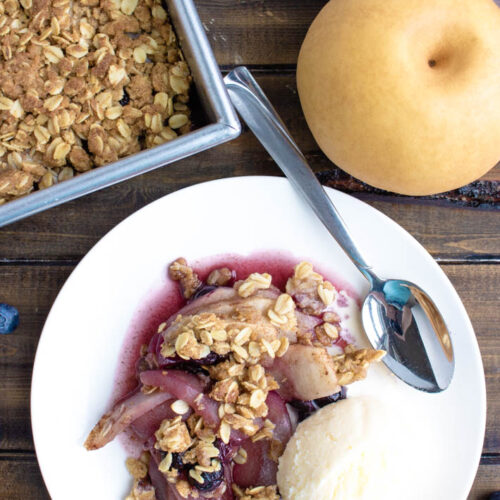 Pear Blueberry Crisp Sweet Beginnings Blog
